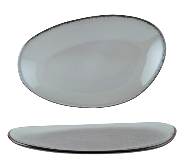 BONNA VAGO GLASS Farfurie ovala din sticla, 21cm (GLVAO 21OKY) [1]