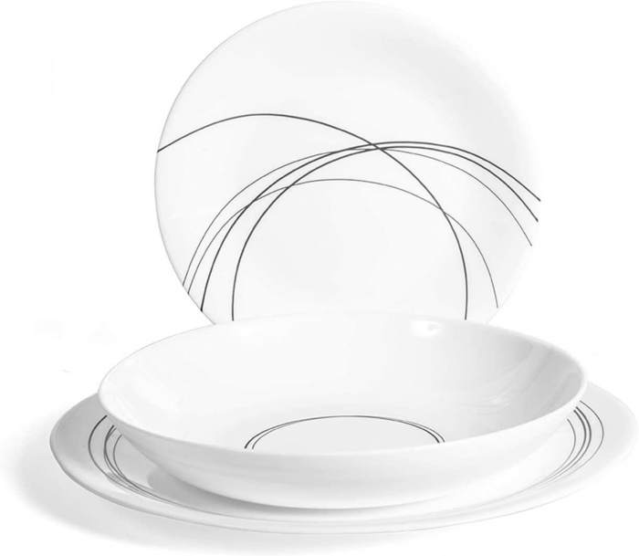BORMIOLI CHIAROSCURO Set serviciu masa opal 18 piese [3]