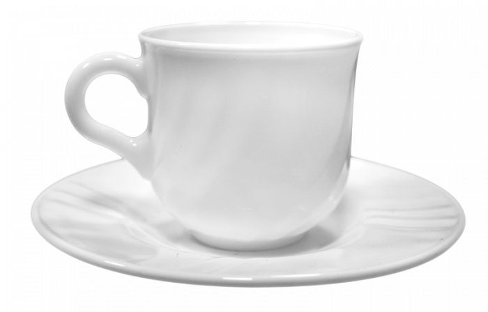 BORMIOLI EBRO Serviciu cafea 12 piese opal, 6 cesti 160ml si 6 farfurioare D13xh1,5cm [1]