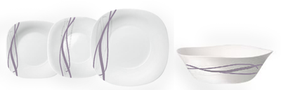 BORMIOLI PARMA Set serviciu masa din opal 19 piese FLOW PURPLE [1]