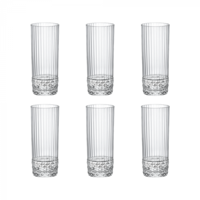 BORMIOLI ROCCO AMERICA '20S Set 6 pahare cocktail LONG DRINK 400ml [1]
