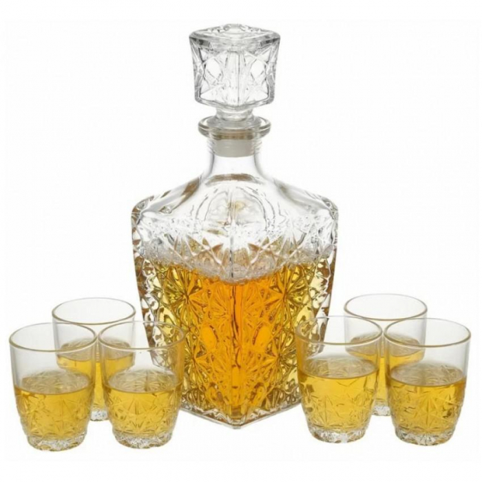 BORMIOLI ROCCO DEDALO Set carafa 780ml cu 6 pahare lichior 85ml [2]
