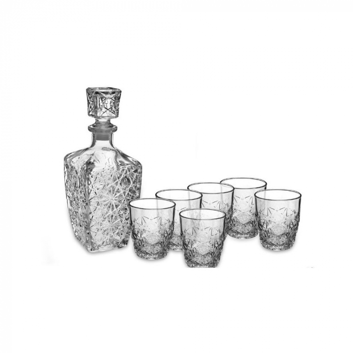 BORMIOLI ROCCO DEDALO Set carafa 780ml cu 6 pahare whisky 260ml [2]