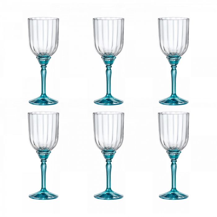 BORMIOLI ROCCO FLORIAN BLUE Set 6 pahare cocktail, 245ml, D7,2xh19,7cm [1]