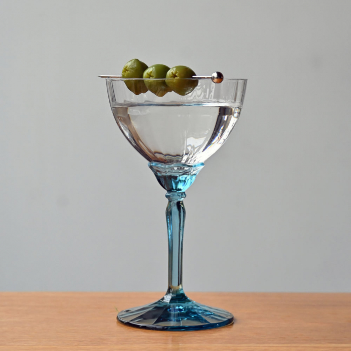BORMIOLI ROCCO FLORIAN BLUE Set 6 pahare martini, sampanie, 240ml, D9,7xh16,4cm [3]