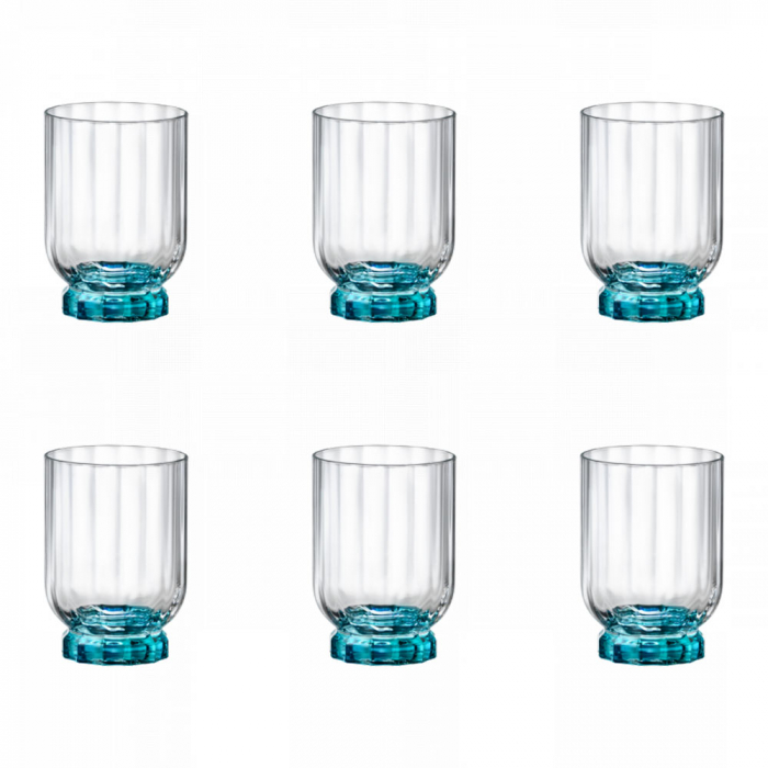 BORMIOLI ROCCO FLORIAN BLUE Set 6 pahare whisky, 300ml, D7,3xh10,4cm [1]