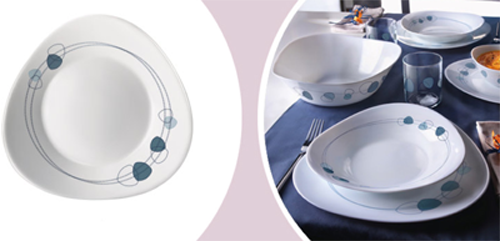 BORMIOLI TRIADE Set serviciu masa din opal 19 piese AZZURRO [1]
