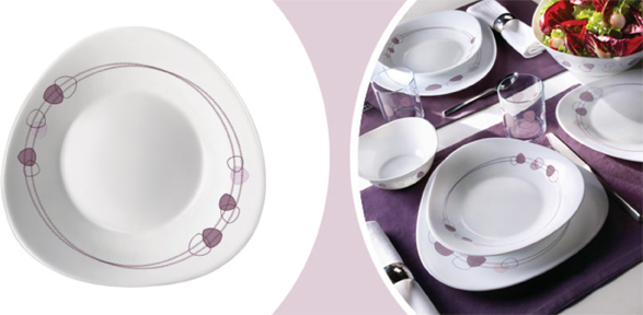 BORMIOLI TRIADE Set serviciu masa din opal 19 piese LILLA [1]