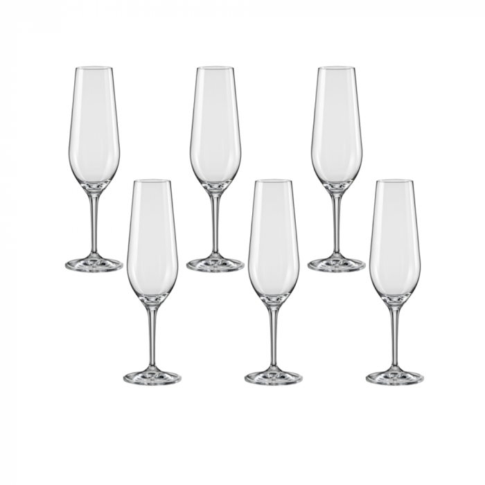 CRYSTALEX AMOROSO Set 6 pahare sampanie 200ml, Bohemia Cristal [1]