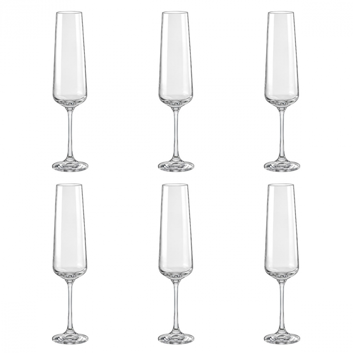 CRYSTALEX SANDRA Set 6 pahare sampanie, 200ml, sticla, Bohemia Crystal [1]