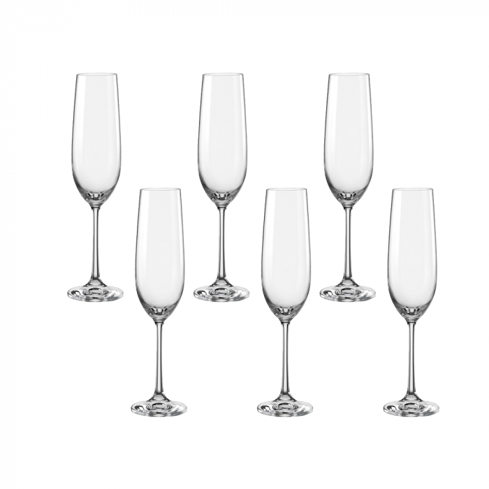 CRYSTALEX VIOLA Set 6 pahare pentru sampanie 190ml, Bohemia Cristal [1]