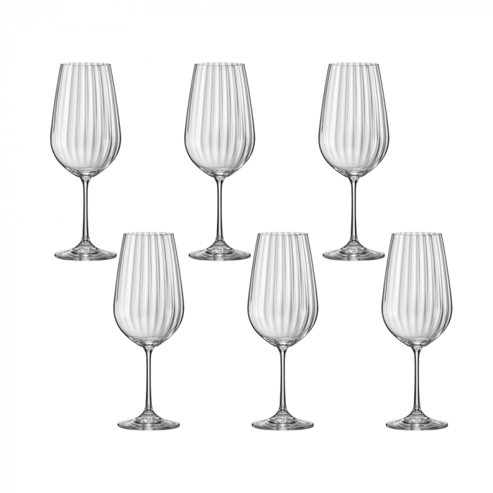 CRYSTALEX WATERFALL Set 6 pahare pentru apa/vin 550ml, Bohemia Cristal [1]