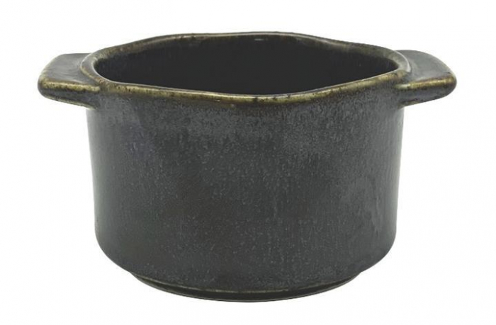 CULINARO ANTIQUE-BLACK Bol ramekin portelan cu manere, D11cm, 150ml [2]