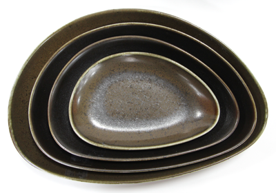 CULINARO ANTIQUE-BLACK Platou adanc din portelan 35cm (TR0005-14B) [2]