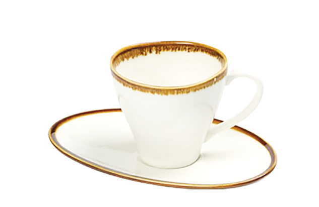 CULINARO BAILEY Set ceasca cu farfurioara cafea 80ml 14cm din portelan [1]