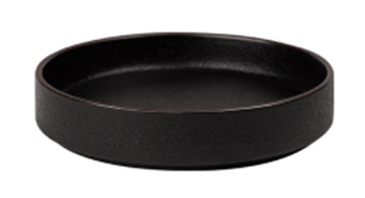CULINARO BLACK CERAMIC Farfurie ceramica adanca cu margine, D21xh4cm, neagra [1]