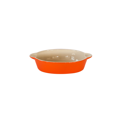 CULINARO CERAMICA Tava ceramica 37x25,5x7cm pentru copt ovala orange [1]