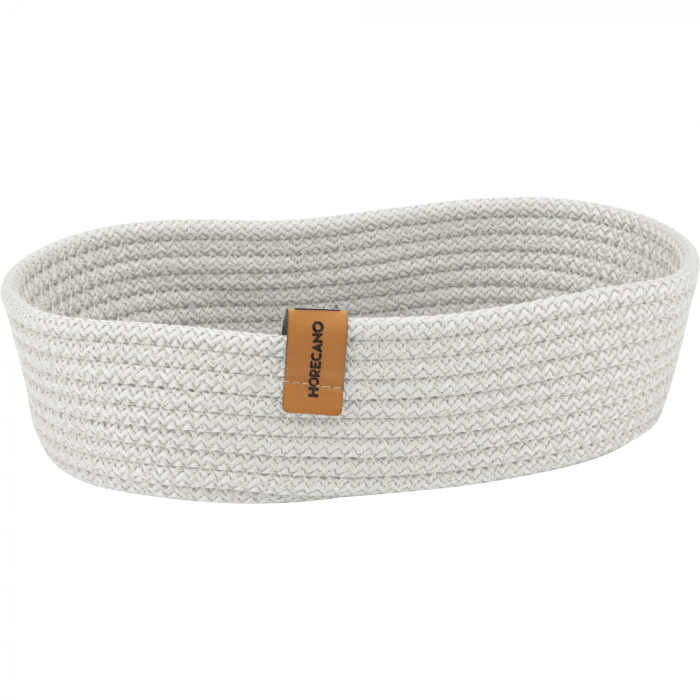 CULINARO Cos paine/depozitare oval din snur textil impletit, 25x15xh6cm, crem [1]