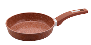 CULINARO ECO Tigaie inductie 24cm, aluminiu cu strat ceramic antiaderent marmorat, caramizie [1]