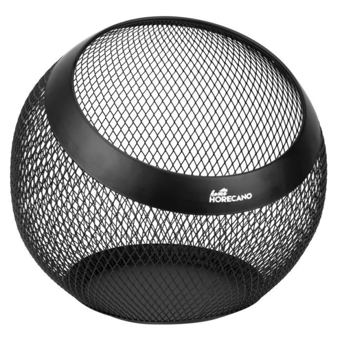 CULINARO HOME Cos inclinat din plasa metalica, D24xh21cm, negru mat [1]