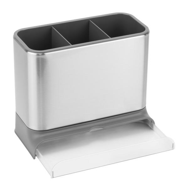 CULINARO HOME Suport pentru ustensile si tacamuri, 14x9,7xh15,8cm, plastic/inox, gri [1]