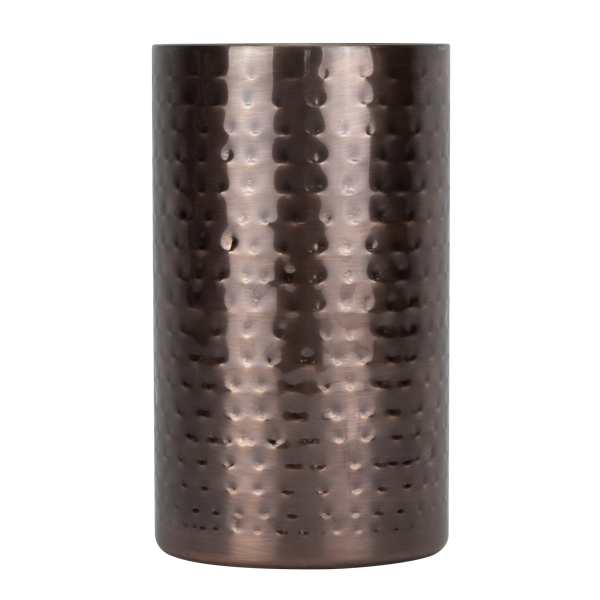 CULINARO RUSTIC Racitor sticla vin, h22cm, metal texturat cu aspect cupru antichizat [1]