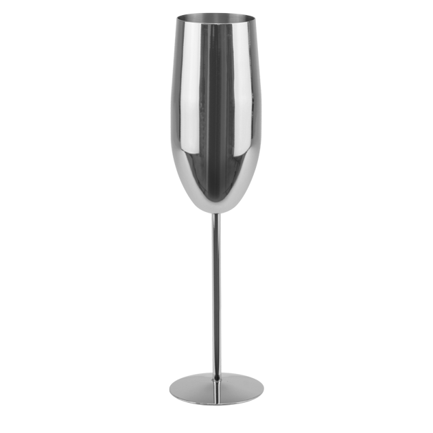 CULINARO SILVER Pahar sampanie din inox, 300ml, D6xh25cm, argintiu [1]