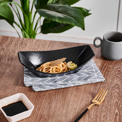 CULINARO STREET FOOD Bol ceramic tip barca, 23,9x13,4xh7cm, BLACK [6]