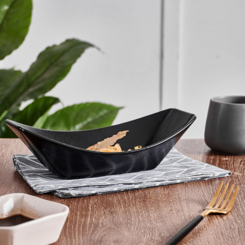 CULINARO STREET FOOD Bol ceramic tip barca, 23,9x13,4xh7cm, BLACK [7]