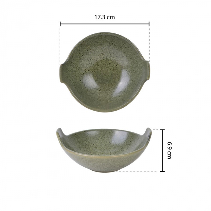 CULINARO STREET FOOD Bol din ceramica, D17,3xh6,9cm, Balti Dish, OLIVE [2]