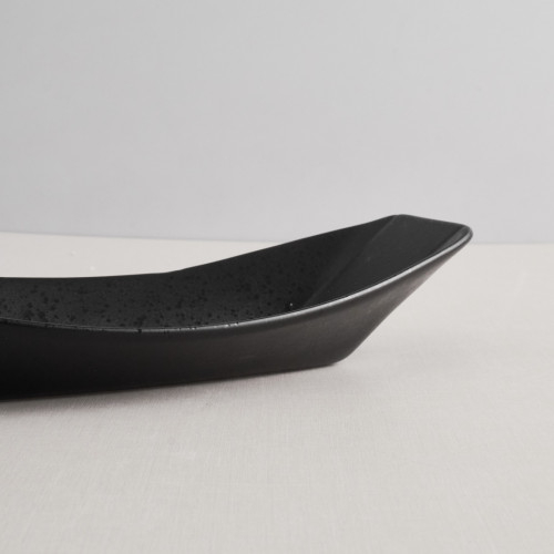 CULINARO STREET FOOD Platou ceramic tip barca, 30,6x11,6xh5,5cm, BLACK [4]