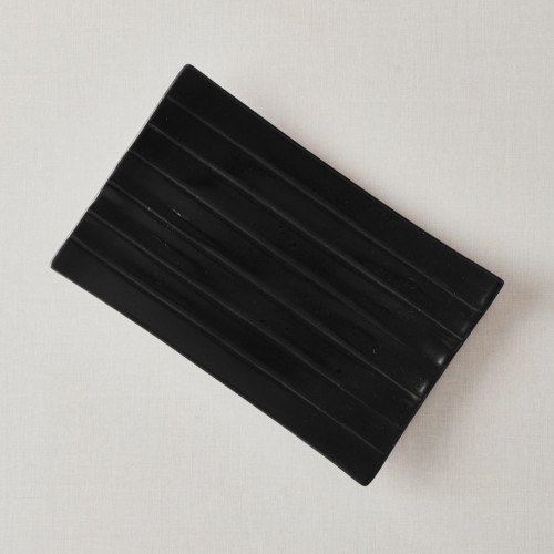 CULINARO STREET FOOD Platou din ceramica, tip frunza banan, 23,3x14,7x2,7cm, BLACK [4]