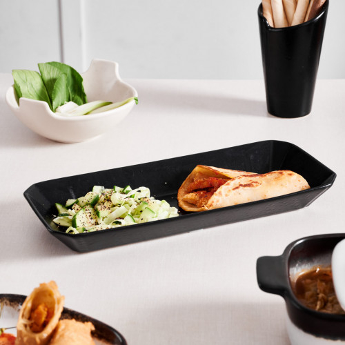 CULINARO STREET FOOD Platou servire kebab din ceramica, 30,3x13,1xh3,4cm, BLACK [6]