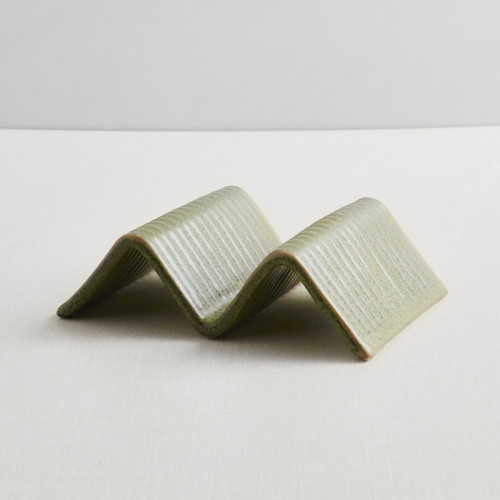 CULINARO STREET FOOD Suport taco cu 1-2 compartimente, ceramica, 14,9x10,4xh4,5cm, OLIVE [2]