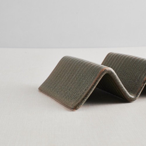 CULINARO STREET FOOD Suport taco cu 1-2 compartimente, ceramica, 14,9x10,4xh4,5cm, OLIVE [4]