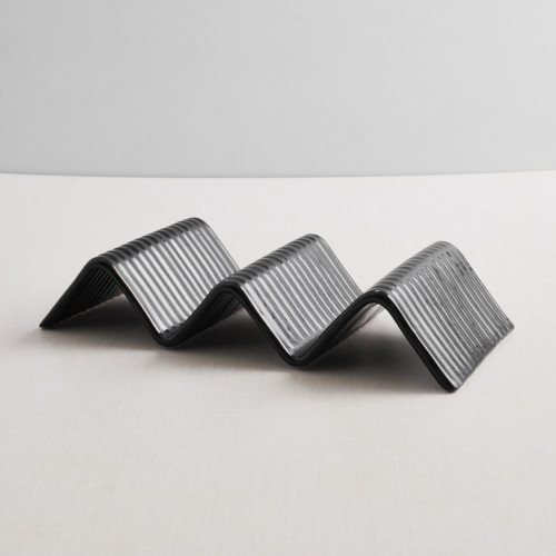 CULINARO STREET FOOD Suport taco cu 2-3 compartimente, ceramica, 23,2x10,4xh4,3cm, BLACK [4]