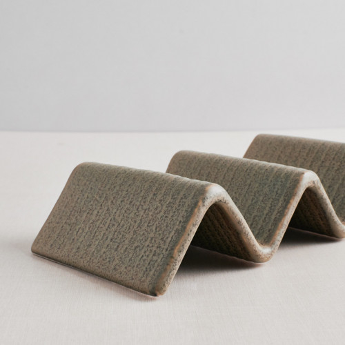 CULINARO STREET FOOD Suport taco cu 2-3 compartimente, ceramica, 23,2x10,4xh4,3cm, OLIVE [5]