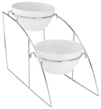 CULINARO Suport expunere cu 2 niveluri, inox, 25x53xh32,5cm, pentru 2 boluri [2]