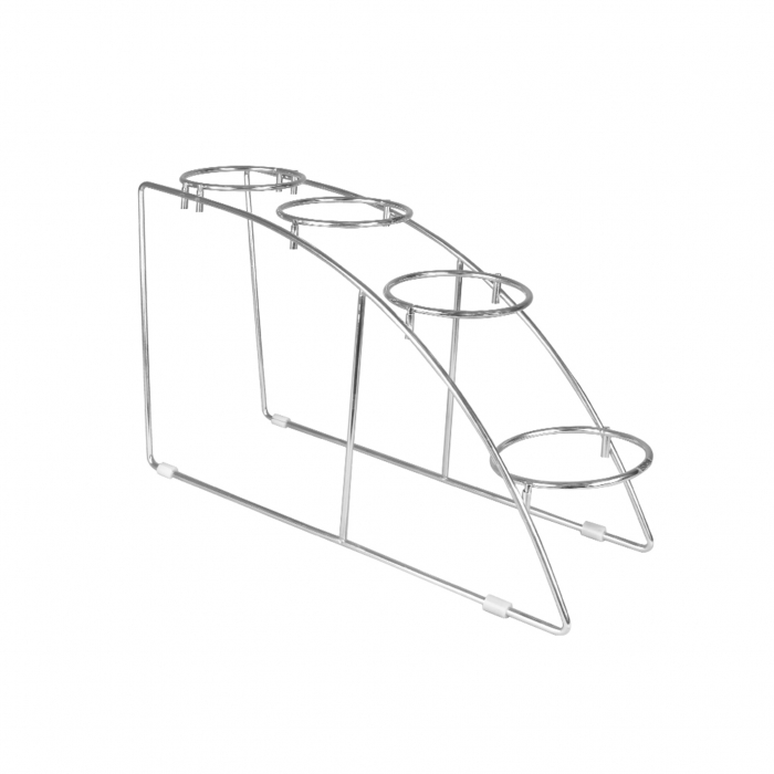 CULINARO Suport expunere cu 4 niveluri, inox, 19x53xh32,5cm, pentru 4 recipiente [1]