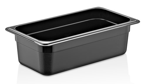 CULINARO Tava gastronorm polipropilena 1/3-100, 325x176x100mm, 3,6lt, neagra  [1]