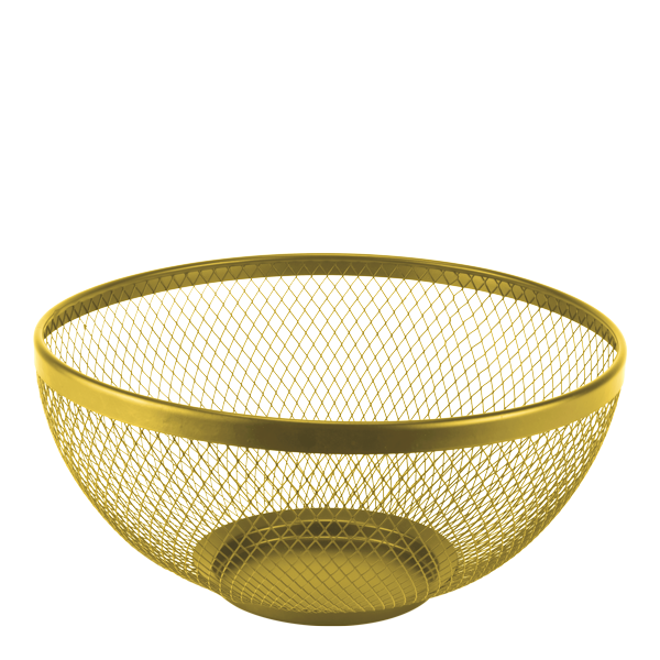 CULINARO WICKED Fructiera rotunda aurie, D26xh13cm, plasa metal [1]