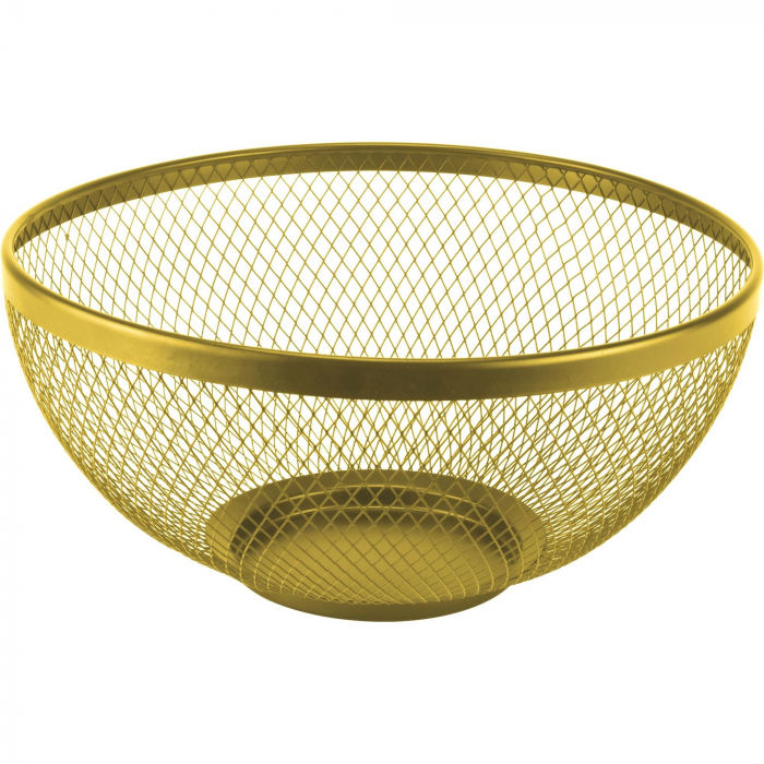 CULINARO WICKED Fructiera rotunda aurie, D26xh13cm, plasa metal [2]