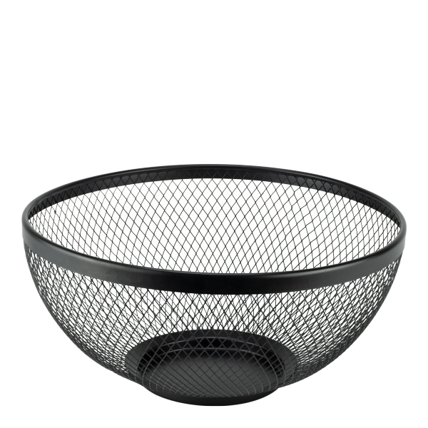 CULINARO WICKED Fructiera rotunda neagra, D26xh13cm, plasa metal [1]