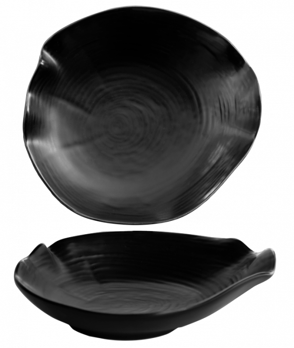 CULINARO WILLOW BLACK Farfurie adanca din portelan, 22cm [2]