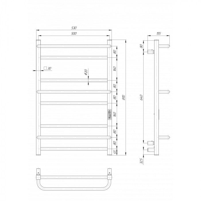 ELNA ANASTASIA 8 Portprosop electric inox, 133W, 810x530x155mm [4]