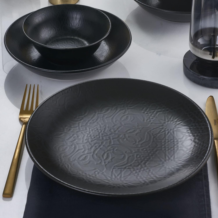 GURAL BLACK MATT Farfurie intinsa din portelan, D21cm [3]