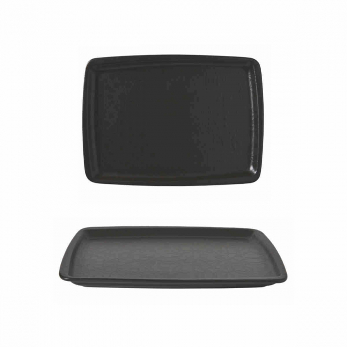 GURAL BLACK MATT Platou dreptunghiular 31x23cm, din portelan [1]