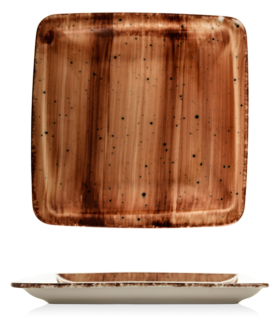GURAL BROWN Farfurie patrata desert 19x19cm NBNORD19X19DU50KH) [1]