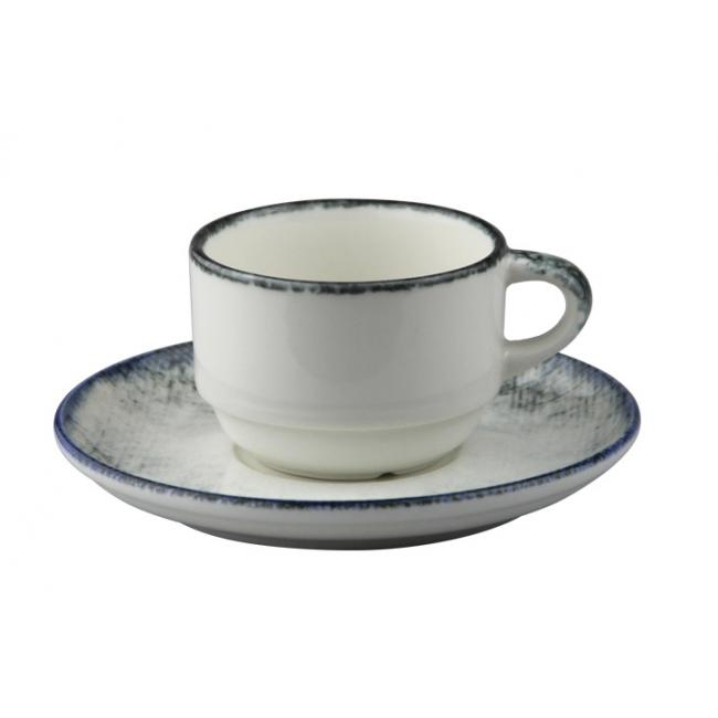 GURAL ELEGANT Ceasca cu farfurioara portelan 90ml pentru cafea (GBSEO02EK99ANT562) [1]
