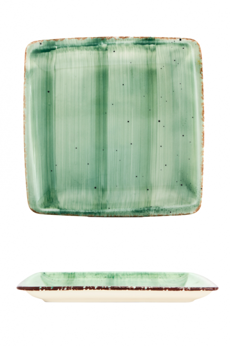 GURAL GREEN Farfurie patrata 17x17cm (NBNORD17X17DU50YS) [1]